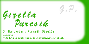 gizella purcsik business card